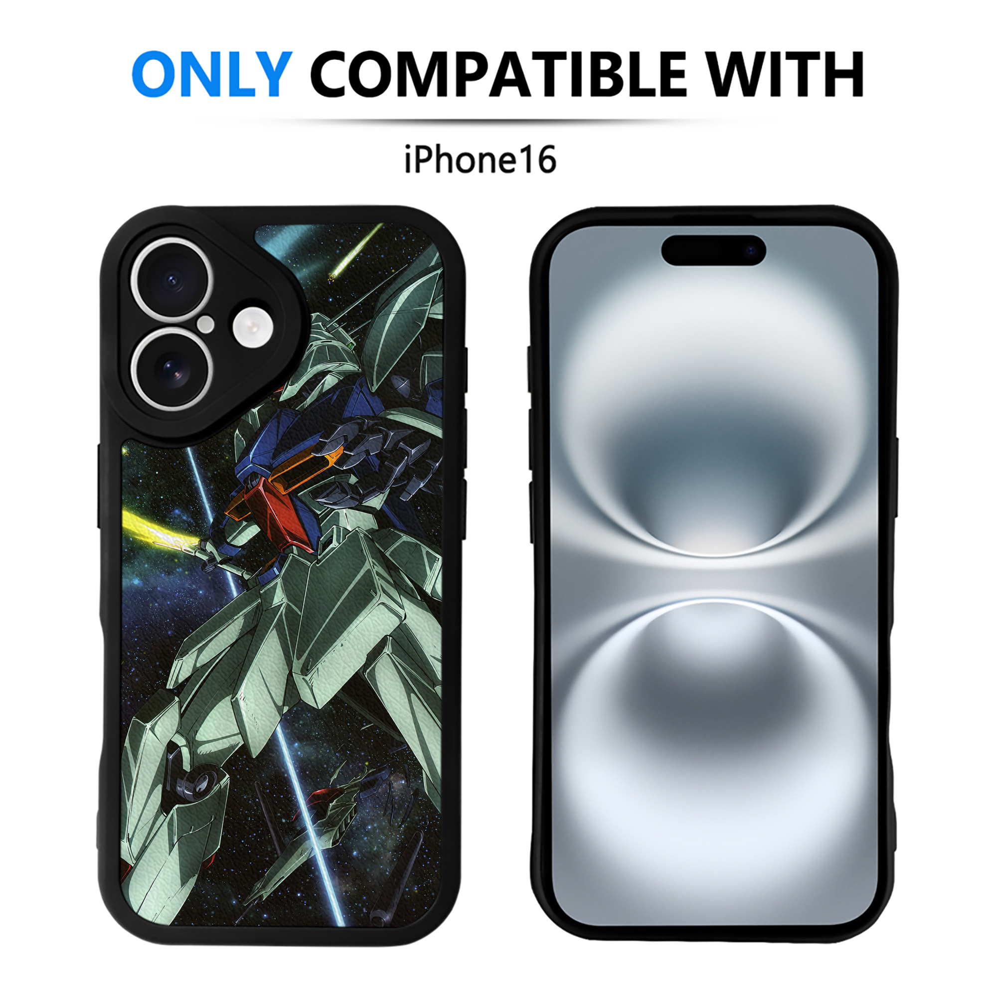 （画像用） 機動戦士ガンダム Mobile Suit Gundam 【iPhone 16シリーズ対応】シリコンスマホケース（レザー調） 材質：シリコン